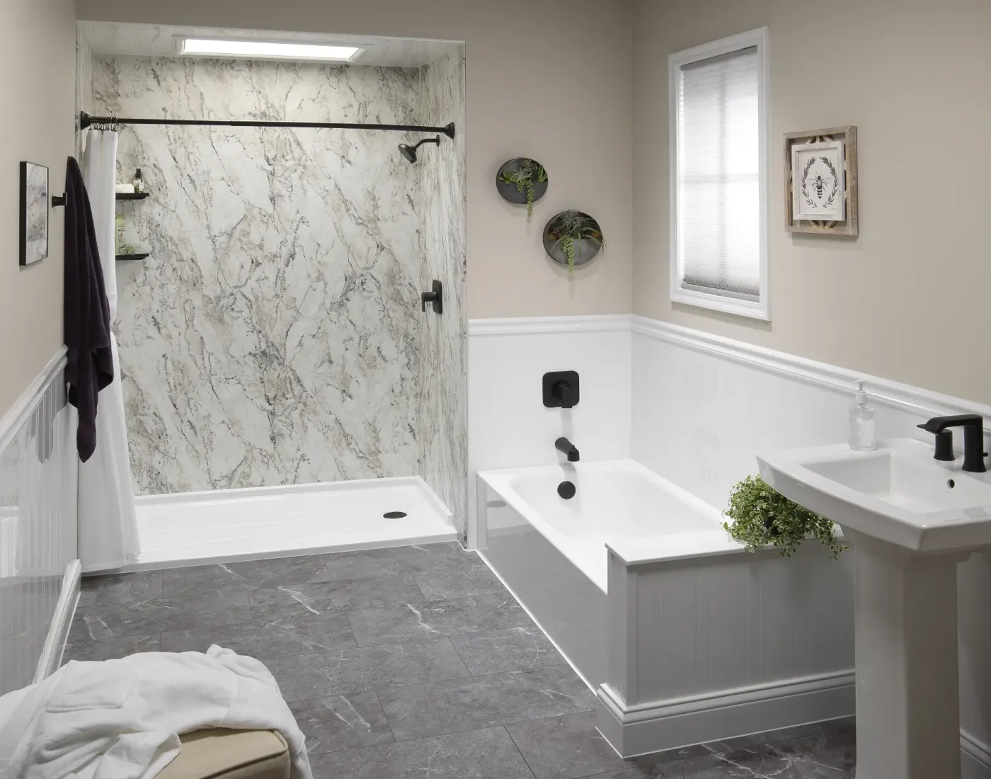 Before and after bathroom remodel